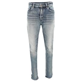 Jeans Slim Saint Laurent in Denim Azzurro Chiaro