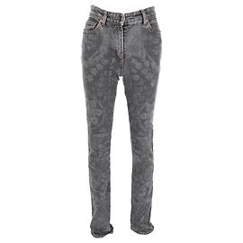 Jeans Etro con stampa Paisley in denim grigio