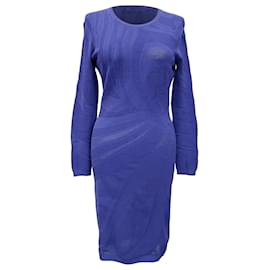 Vestido midi Versace en poliéster azul