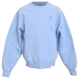 Ami De Cœur Sweatshirt aus blauer Baumwolle Ami Paris