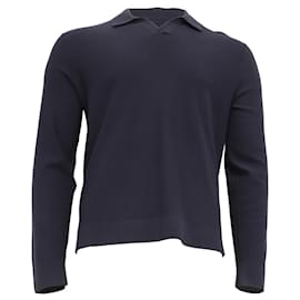 Theory Strickpullover mit Kragen aus Viskose in Navy Blau