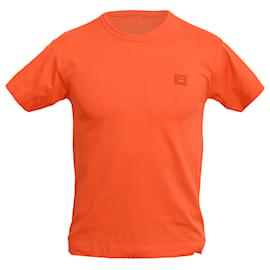 T-shirt Acne Studios con patch logo in cotone arancione