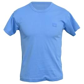 T-shirt Acne Studios con patch logo in cotone blu