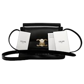 Céline Triomphe Borsa a Tracolla Pelle Nera