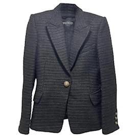 Balmain Schwarzer Wollmisch-Blazer