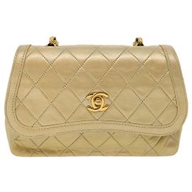 Chanel Vintage CC Chain Flap Quilted Lambskin Mini