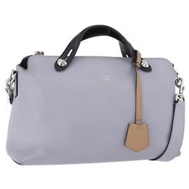 Borsa FENDI By The Way Medium in pelle 2way Viola Argento Auth ka4177A