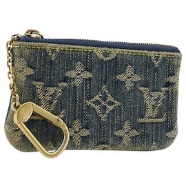LOUIS VUITTON Monogram Denim Pochette Cles Blau M95343 LV Auth 178632A
