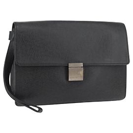 LOUIS VUITTON Clutch Selenga in pelle Taiga Ardoise M30782 LV Auth ka4213