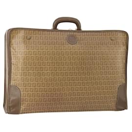 FENDI Zucchino Canvas Trunk PVC Beige Oro Autentico ti3888A - Fendi