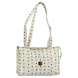 Sac cabas MCM Vicetos Logogram PVC Blanc Or Auth 178496
