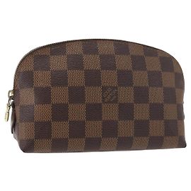 LOUIS VUITTON Damier Ebene Pochette Cosmetic PM Pochette N47516 LV Auth 178952