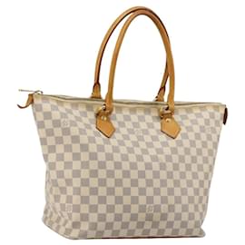 LOUIS VUITTON Borsa Tote Damier Azur Saleya MM N51185 LV Auth 177559