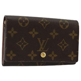 LOUIS VUITTON Monogram Porte Monnaie Billets Tresor Wallet M61730 Auth bs34870