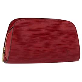LOUIS VUITTON Epi Dauphine PM Pochette Rosso Castilian M48447 LV Auth 177655