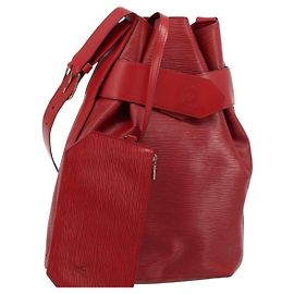 LOUIS VUITTON Epi Sac Depaule GM Borsa a Spalla Rossa M80197 LV Auth 177430