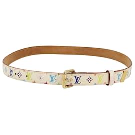 Cintura LOUIS VUITTON Multicolor Ceinture LV Bianca LV Auth 177354A
