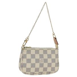 LOUIS VUITTON Damier Azur Mini Pochette Accessoires Bolso N63005 Auth yk17913