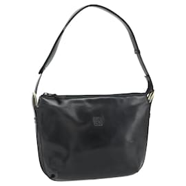 Borsa a Spalla LOEWE Anagram in Pelle Nera e Oro Auth 177548