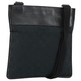 Borsa a Spalla GUCCI GG Canvas Nera Argento 27639 Auth ep11186A
