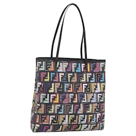 FENDI Zucca Canvas Tote Bag PVC Multicolor Gold Auth SW1846V - Fendi