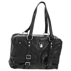 Borsa a Spalla SAINT LAURENT Pelle Nera Argento 227747 Auth yk19763V