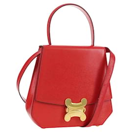 Céline Borsa CELINE in pelle 2way Rosso Oro Auth 107984