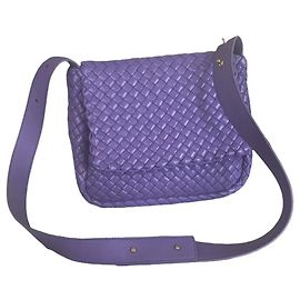 Bottega Veneta Piccola borsa a spalla Cobble - Viola Intrecciato