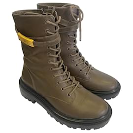 Botines de combate de cuero Tory Burch T-Hardware