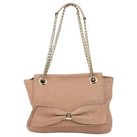 Carolina Herrera Borsa a catena Audrey Bow in pelle beige