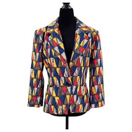Veste Yves Saint Laurent Variation Imprimé Géométrique Arlequin