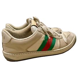 Gucci Screener Zapatillas Bajas de Lona y Cuero