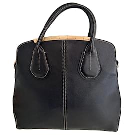 Tod's Grande Borsa a Mano in Pelle Blu Navy