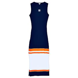 Vestido Loewe Tank longo de algodão sem mangas com listras