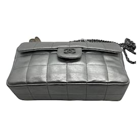 Chanel CFmini Borsa in pelle argento