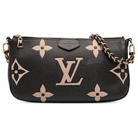 Louis Vuitton Multi Pochette Accessoires in pelle Empreinte Monogram Giant bicolore nero