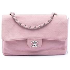 Chanel Pink Medium Classic Jersey Single Flap