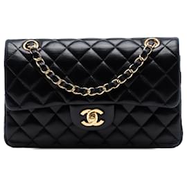 Chanel Black Small Classic Lambskin Double Flap