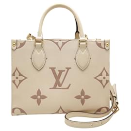 Louis Vuitton Beige Bicolor Monogram Empreinte Giant Onthego PM
