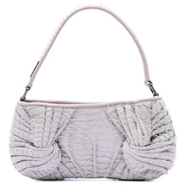 Borsa a tracolla con frange in pelle Prorsum viola Burberry