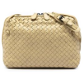 Bottega Veneta Borsa a tracolla in nappa gialla Intrecciato Nodini