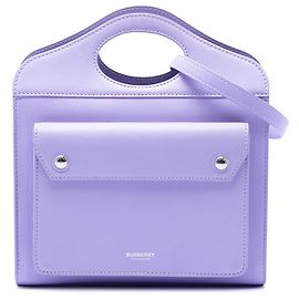 Burberry Purple Mini Leder-Taschen-Tote
