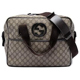 Gucci Aktentasche Beige GG Supreme Interlocking G
