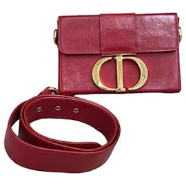 Borsa Dior Montaigne Box in pelle rossa