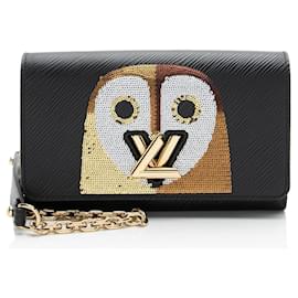Portafoglio con catena Louis Vuitton Epi Leather Sequin Owl Twist