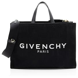 Givenchy Canvas Logo Medium Shopper Tote