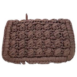 Bottega Veneta Borsa a Tracolla in Maglia - Cioccolato