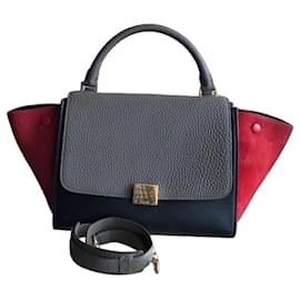 Céline Swing Small Elephant Borsa in Grigio e Rosso