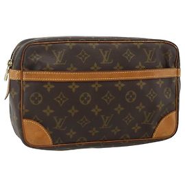 LOUIS VUITTON Bolso de mano Monogram Compiegne 28 M51845 LV Auth fm5342