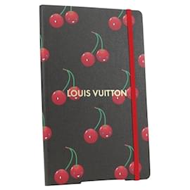 LOUIS VUITTON Notizbuch Collector Cherry Print Notebook MM Jane Canvas GI1371 Auth 177348M